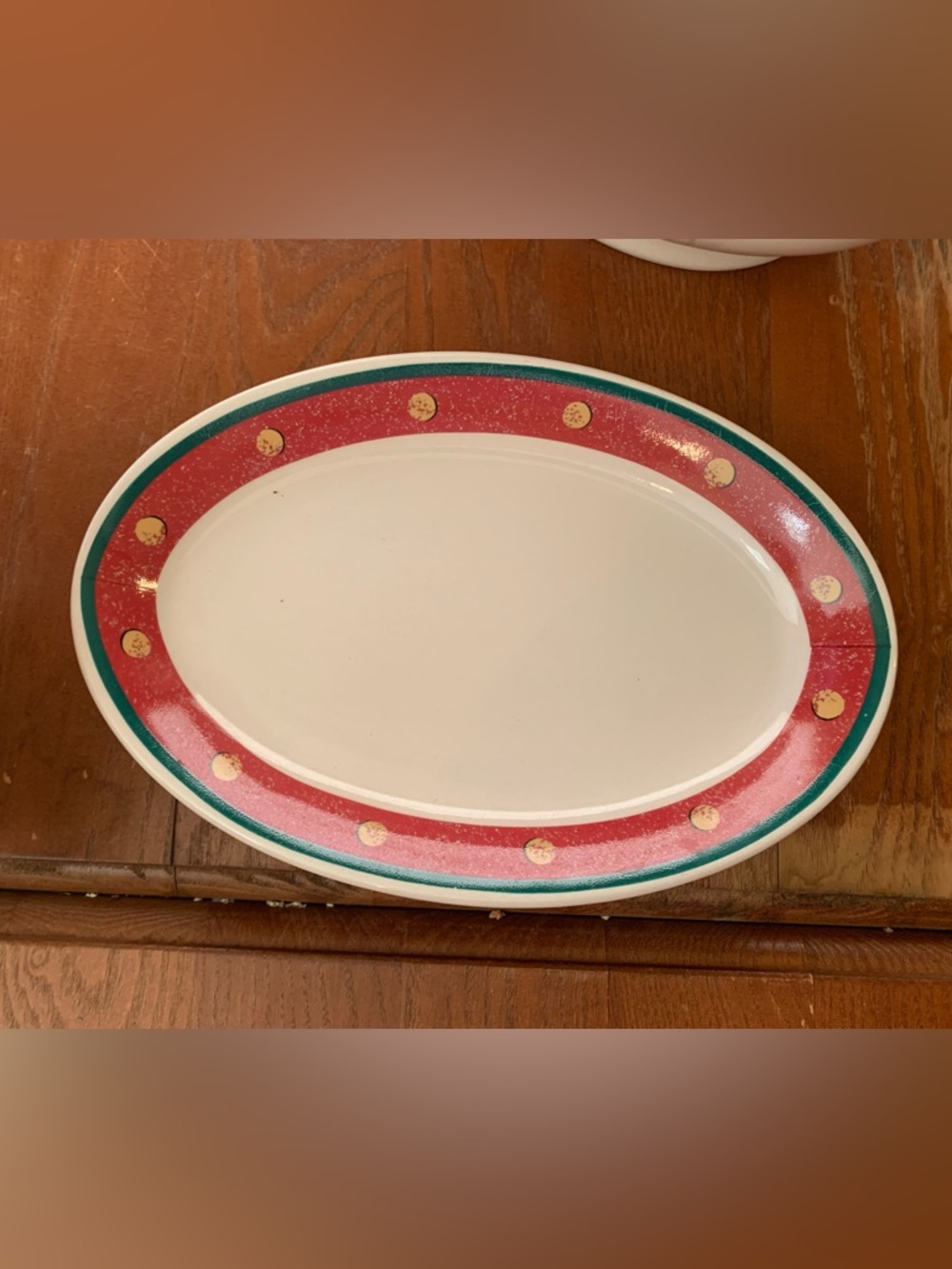 Vintage Royal Seasons Holiday Snowman Ceramic Gravy Boat and Dish Set - Red Tri - Picture 5 of 7